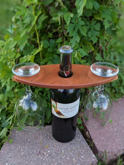 Dual Wine Glass Bottle Topper